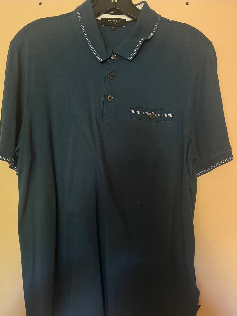 Ted Baker Men's Teal Polo with Contrast Trim